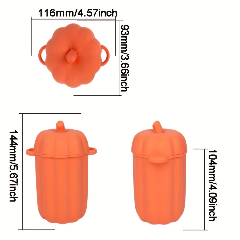 Silicone Grease Container Halloween Cute Pumpkin Container - Temu