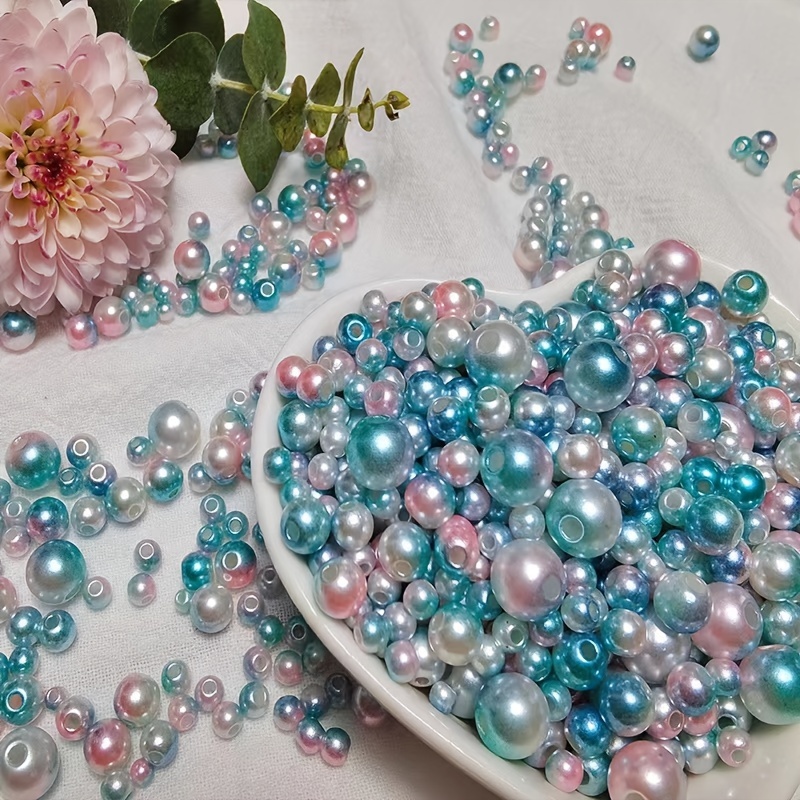  1200 Pieces Gradient Pearl Beads for Jewelry Making