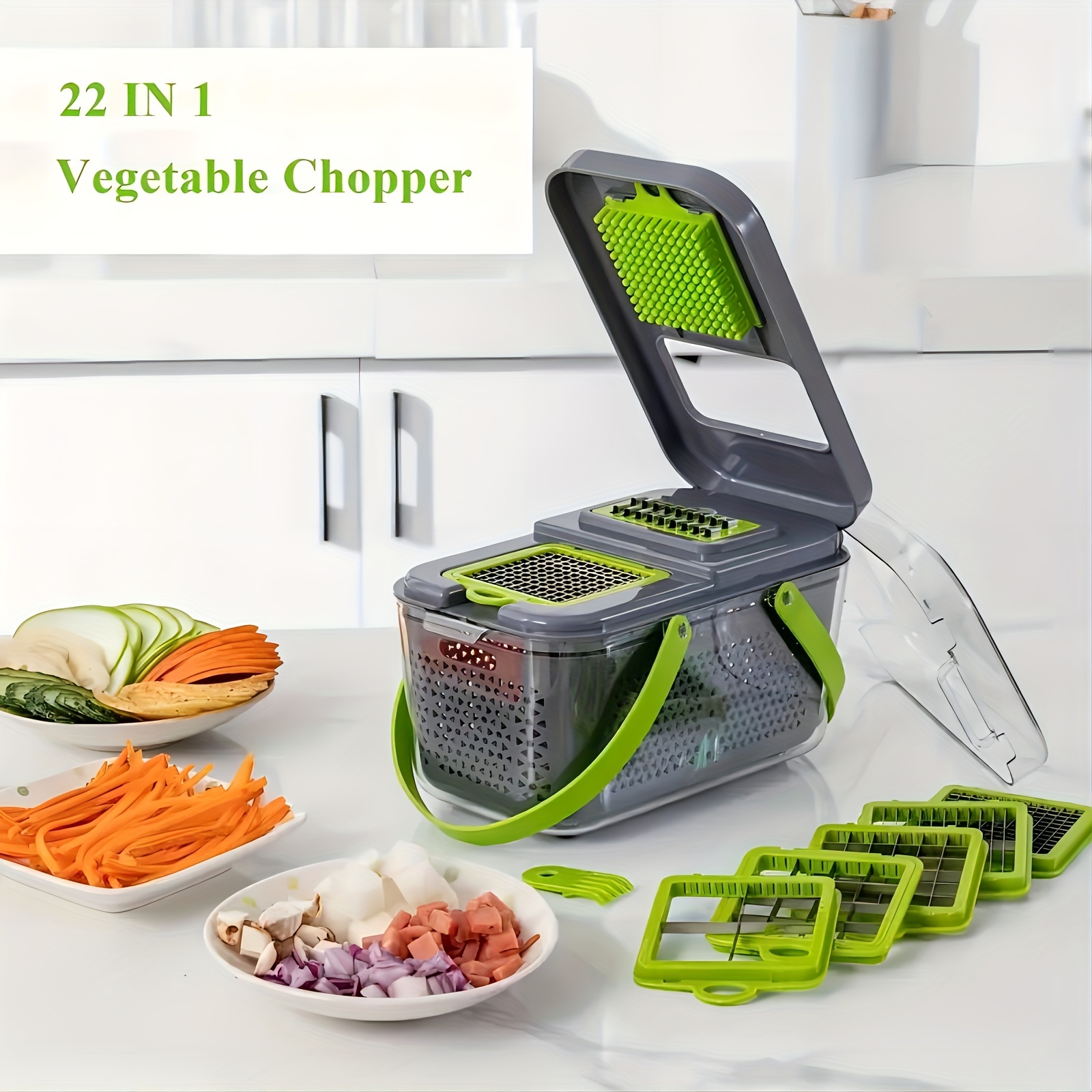 22in1 Vegetable Chopper Multifunctional Fruit Slicer Manual - Temu