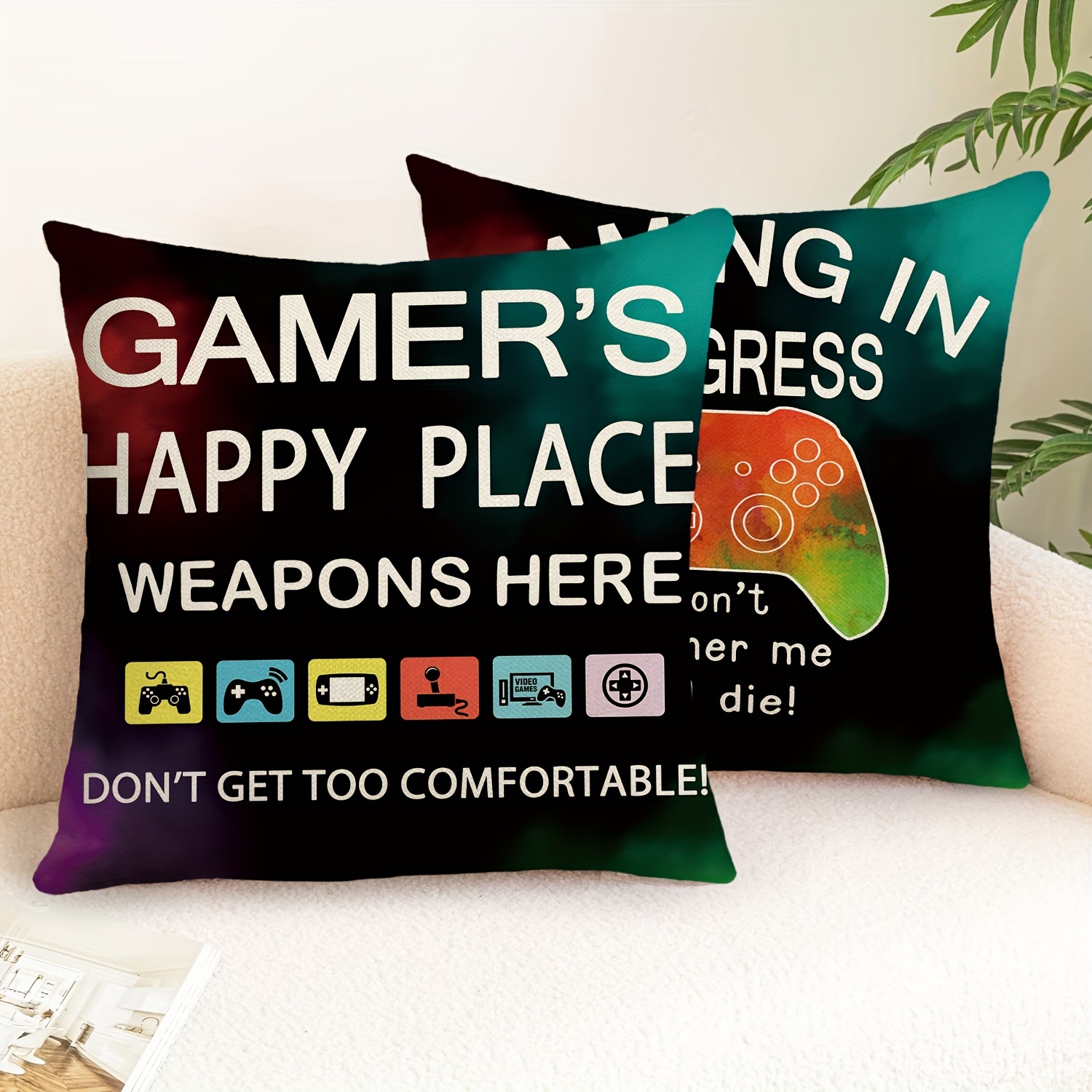 Gamer throw outlet pillows