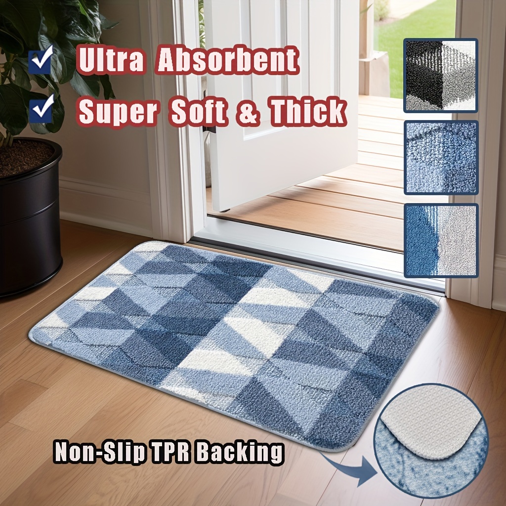 Indoor Super Absorbs Doormat PVC Backing Non Slip Door Mat for Small Front Door  Inside Floor