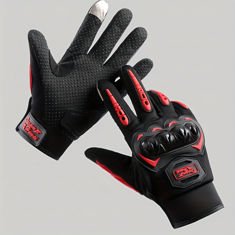 Breathable Non Slip Motorcycle Riding Gloves with Touch Screen - 1 Pair