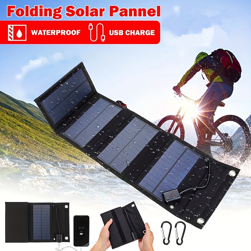 Paneles Solares Portátiles Plegables Cargar Dispositivos - Temu