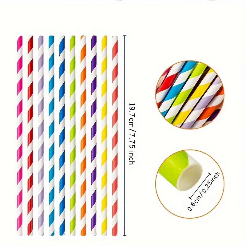 800 Pcs Plastic Drinking Straws 7.75 Inch Disposable Individually