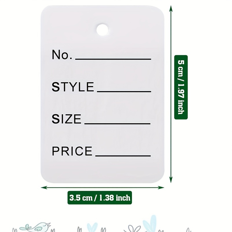 Price Tags Clothes Size Tags Coupon Tags Making Tag White - Temu
