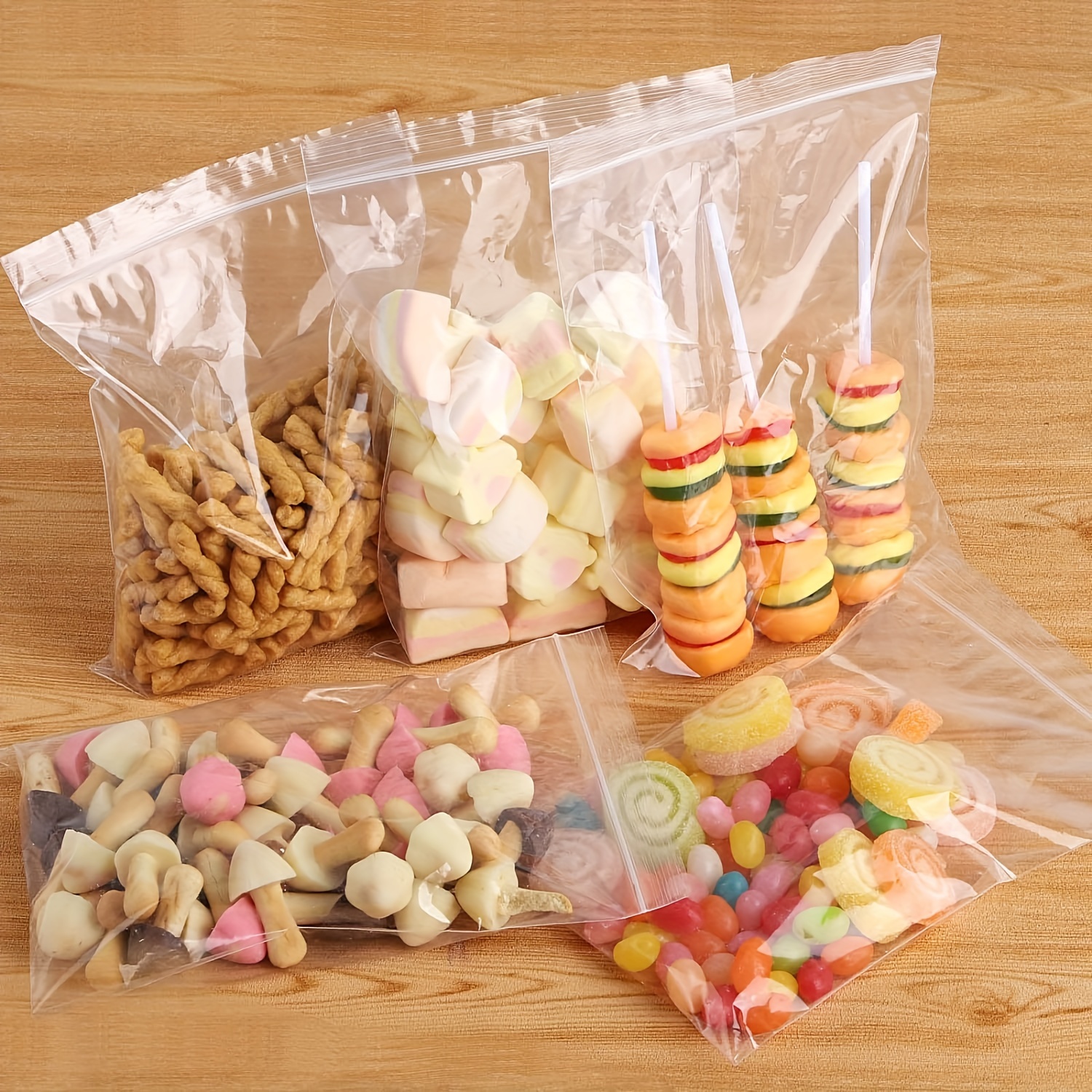 Plastic Zipper Bags, Clear Poly Bag, Resealable Zip Lock Bags, Suitable For  Snacks, Nuts, Seeds, Candy, Food Storage Package Pouches, For Travel,  Storage, Packaging And Transportation, Kitchen Supplies - Temu