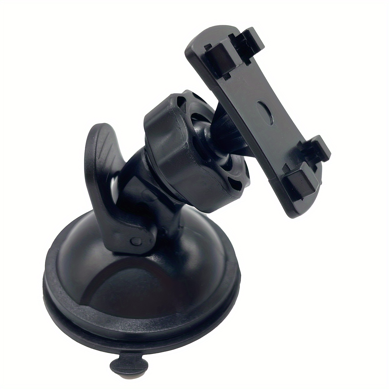 The Dashcam Mount Is Designed For Car Dvr Cameras And Gps Devices, Featuring A Base And A Four-corner 360-degree Rotating Ball Joint, Without Battery