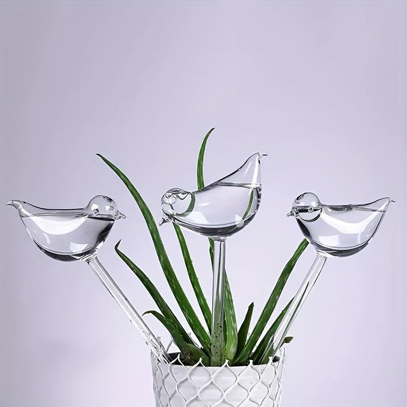 

1pc/2pcs Bird Automatic Plant Waterer, Plastic Self-watering Stakes Water Globe Automatic Irrigation Device For Indoor & Outdoor Plants, Houseplant Garden Flower