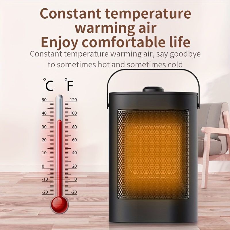 Ptc Portable Fast Heating Ceramic Space Heater Personal Mini Electric Heater  Thermostat Quiet Energy Efficient Safe Wide-angle Air Warming Heating  Multi-protection Safe Indoor Heater For Office Home Fall Winter Essential -  Temu
