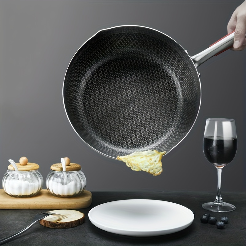 Honeycomb Coating Non stick Skillet Stainless Steel Wok - Temu