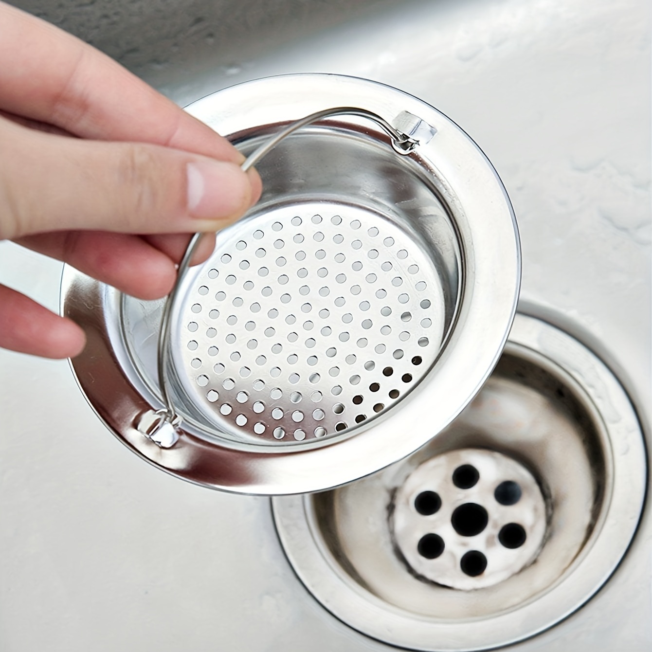 

Sink, Strainer With Handle, Sink Strainer, Sink, Stainless Steel, Kitchen, Dishwasher, Strainer, Basket, Drain, Drain