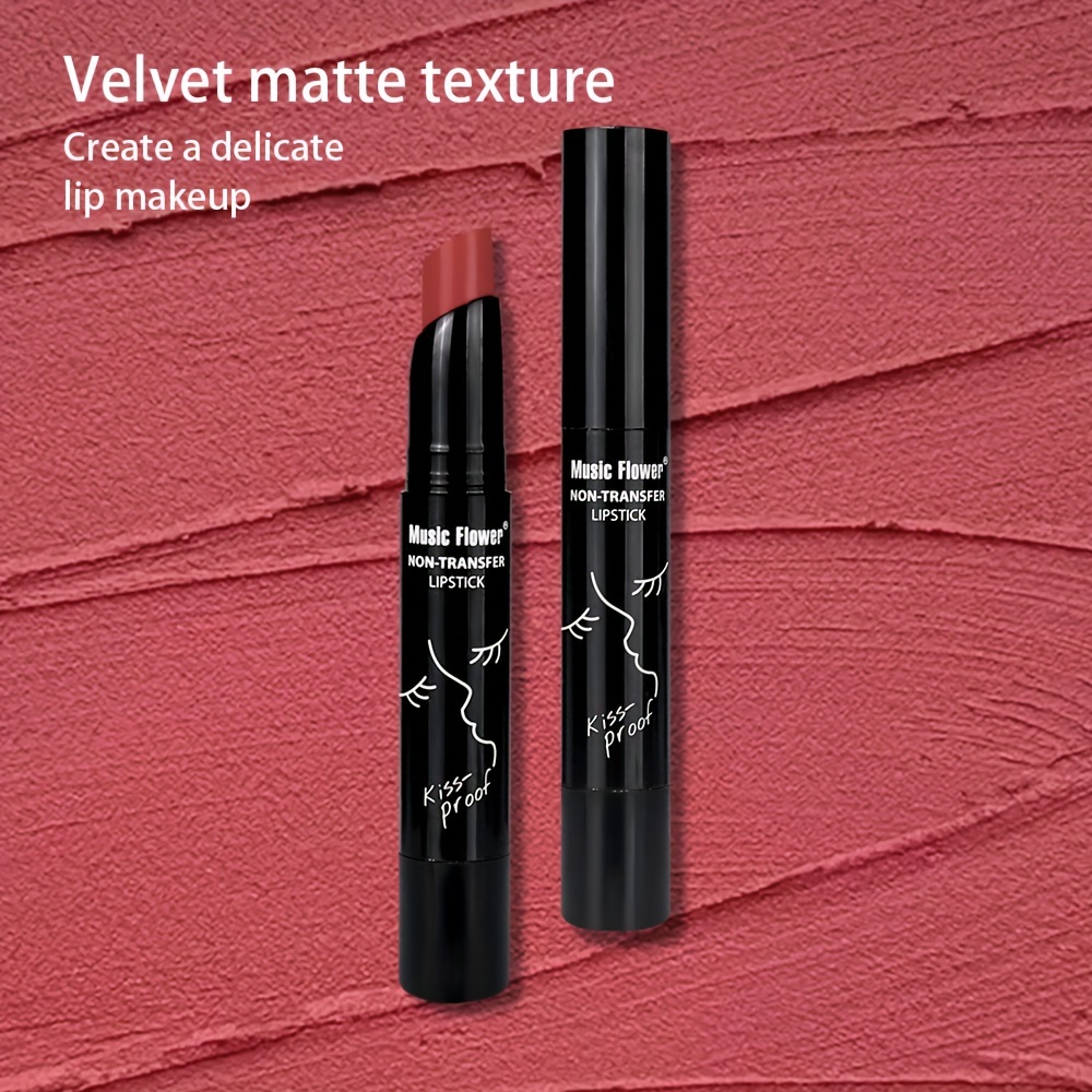 Vegan Matte Lipstick Long Lasting Waterproof Velvet Texture 12 Red Series