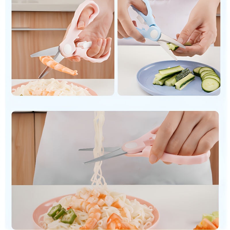 Wave Shaped Stainless Steel Scissor For Baby Food Supplement - Temu