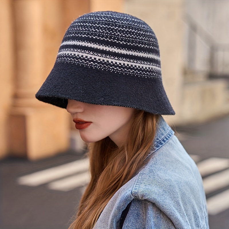 Women Woolen Bucket Hat