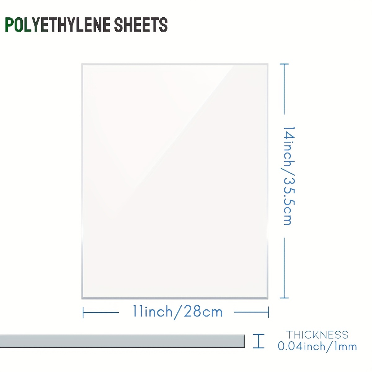 10PCS 8.5 X 11 X 0.04 PET Clear Plexiglass Plastic Sheets for DIY  Display