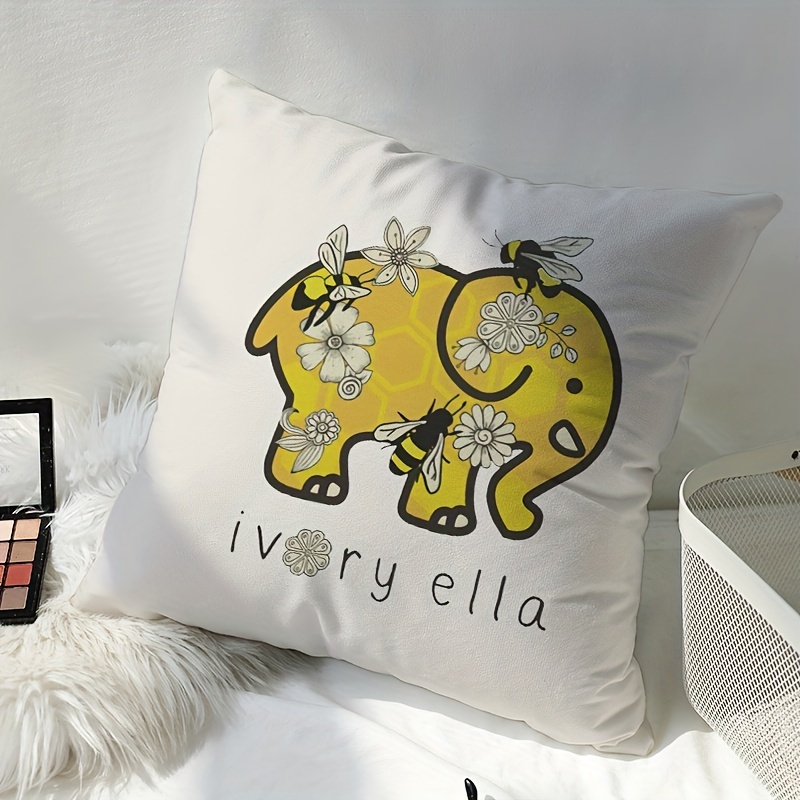 Yellow elephant hot sale cushion