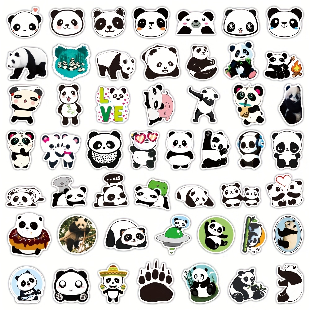 Panda Stickers Cute Cartoon Animal Stickers, Aesthetic Stickers