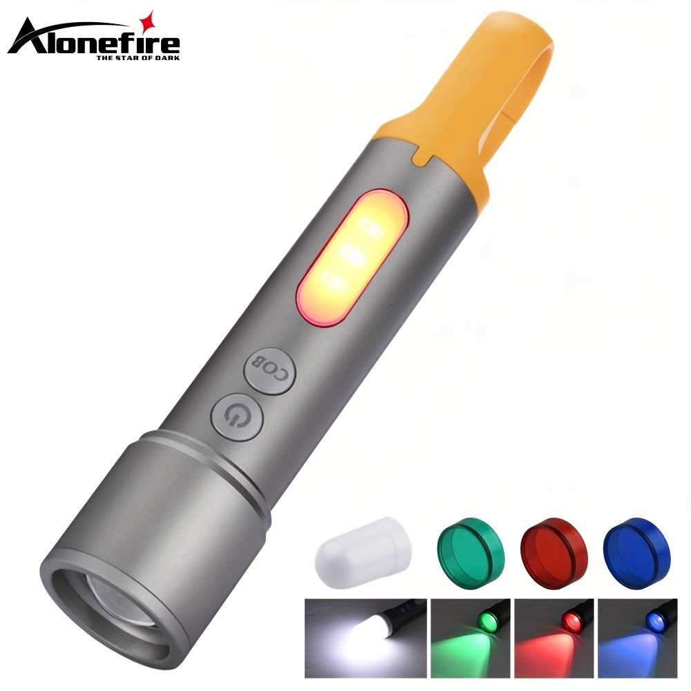 Super Bright Zoomable Flashlight Portable Multi functional - Temu