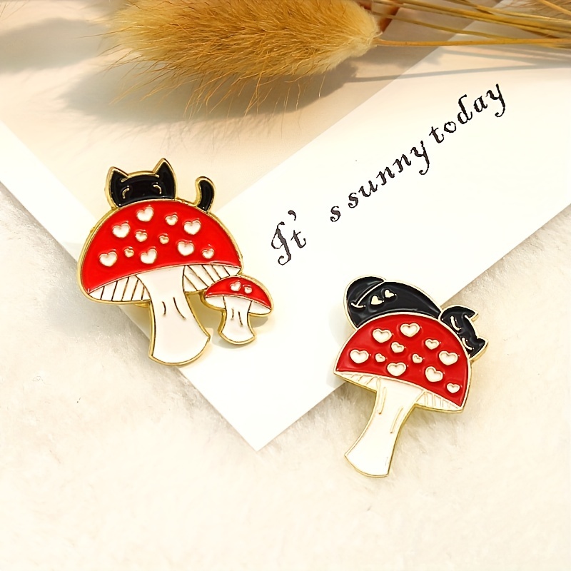 Mushroom brooch deals