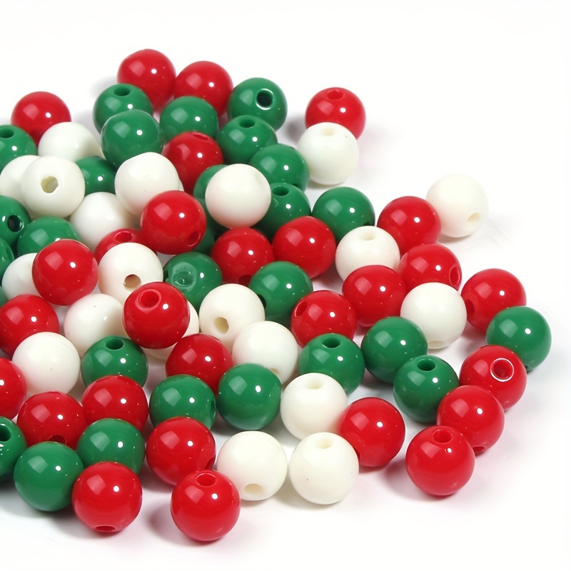 Acrylic Christmas Straight Hole Dreamy Colorful Beads - Temu