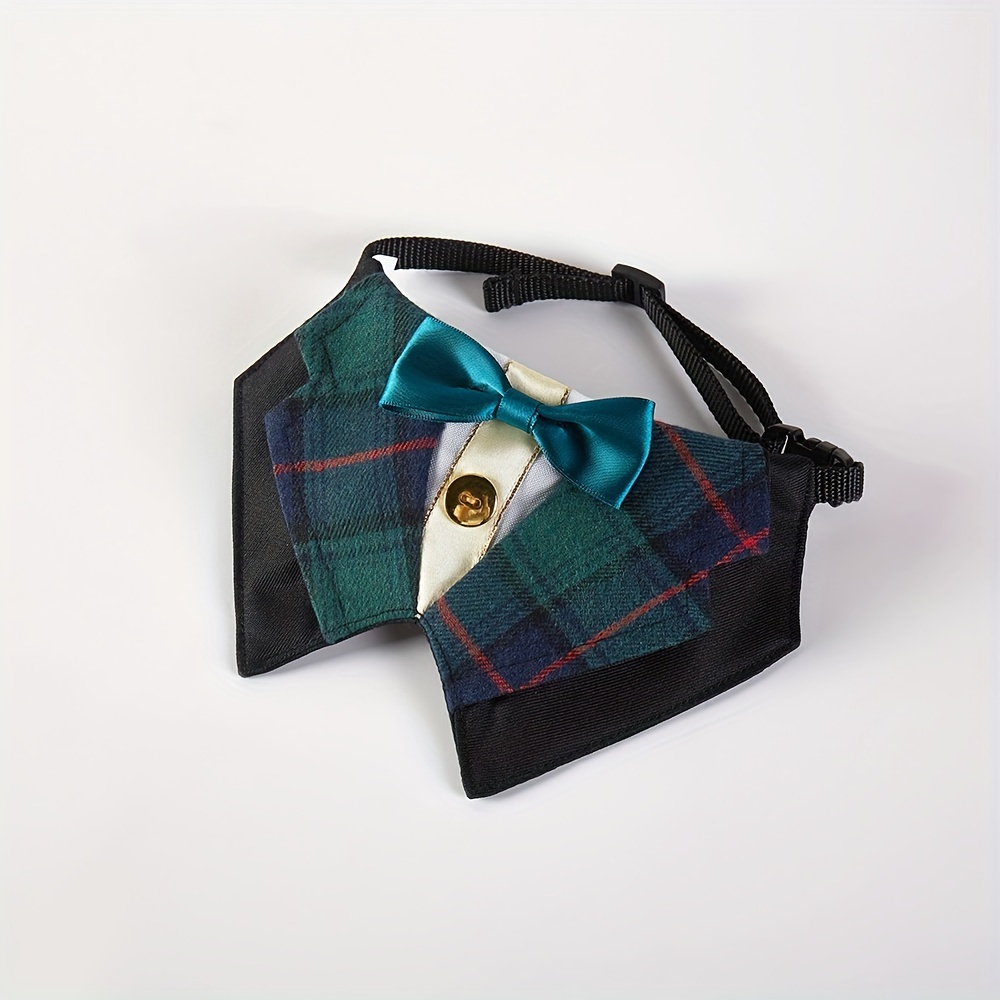 Temu – TEMU 1pc Pet Suit Bow Tie – British Style Scarf, Christmas Suit, Adjustable Pet Clothing Accessories