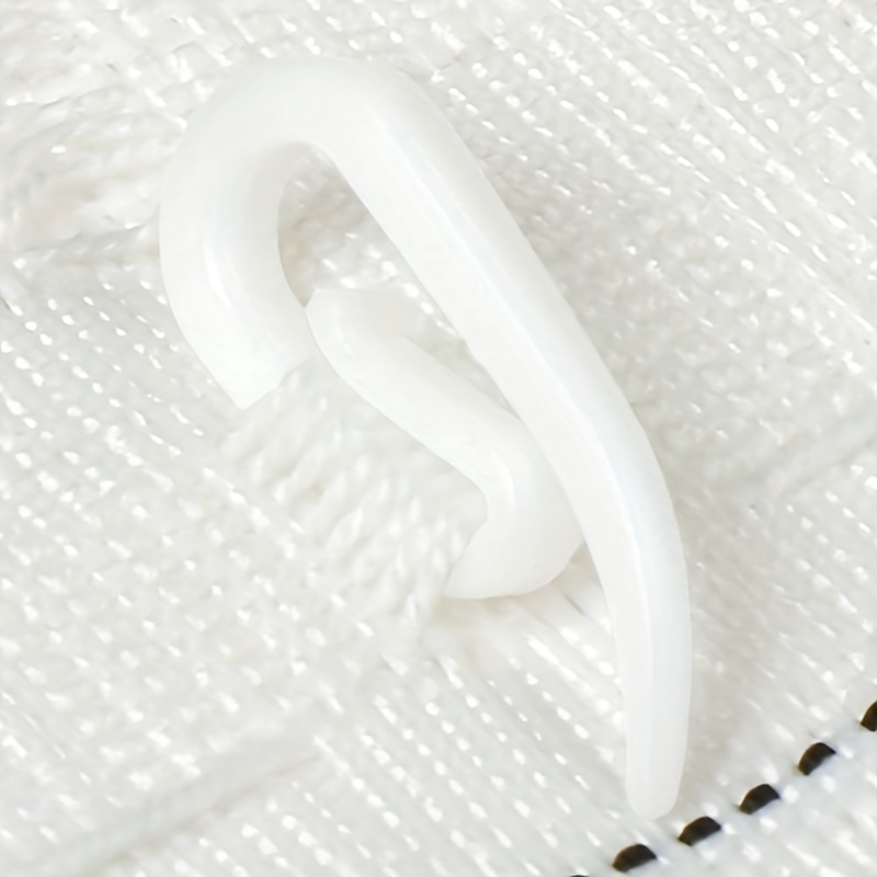 20pcs White Plastic Curtain Hooks, Adjustable Curtain Clip Hook, For Window  Curtain, Door Curtain And Shower Curtain