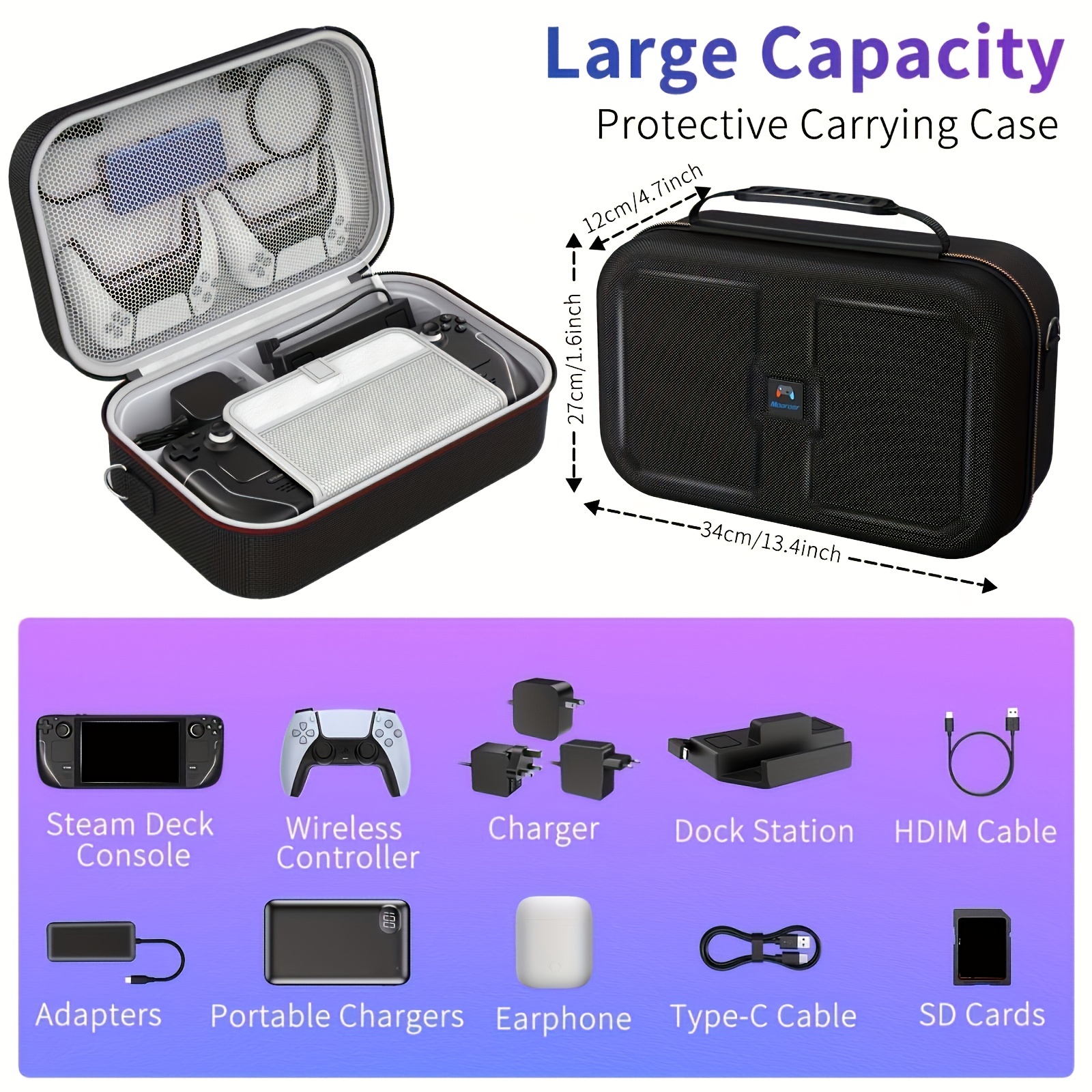 Bolsa Steam Deck Gran Capacidad Accesorios Steam Deck - Temu Chile