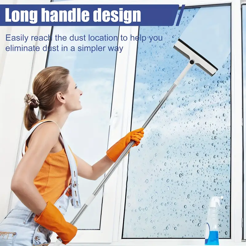 Window Cleaner Squeegee 2 in 1 Squeegee And Scrubber With - Temu