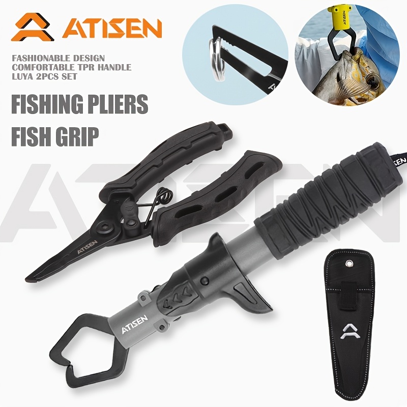 Fishing Pliers Scissors,1PC New Portable Rubber Fishing Plier Fish