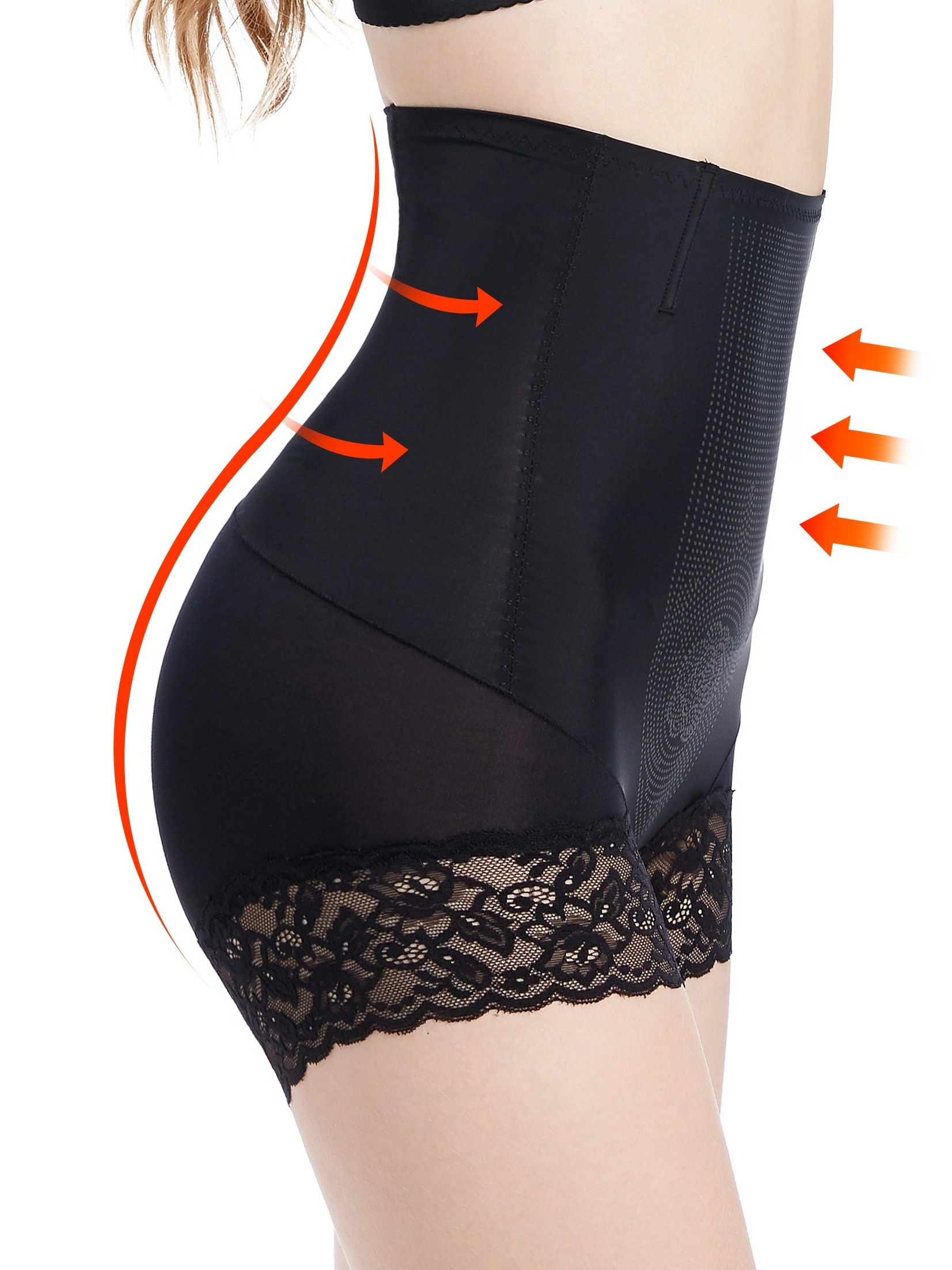 Black Lace Shaping Panties Bikini Brief Underwear Lift Shape