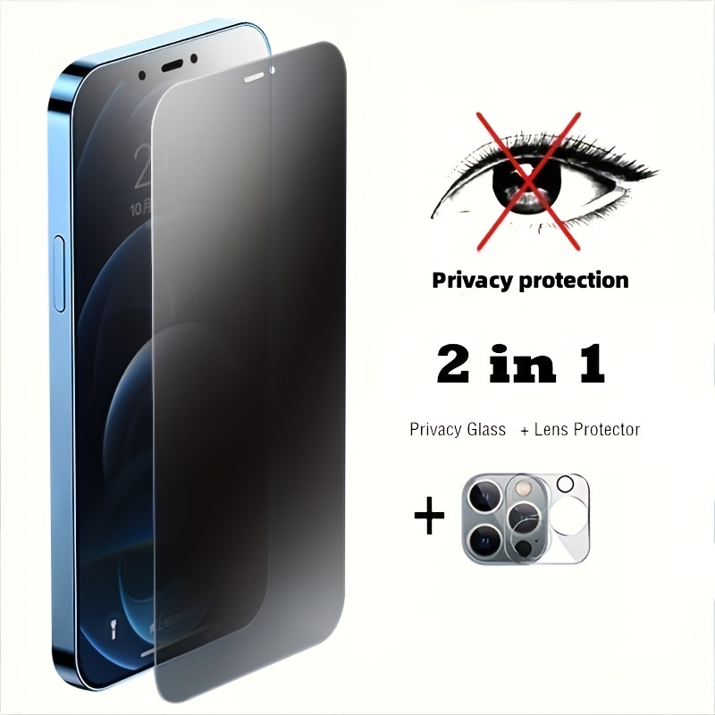 Protector Pantalla Privacidad 2 En 1 Iphone 14 13 12 11 pro - Temu