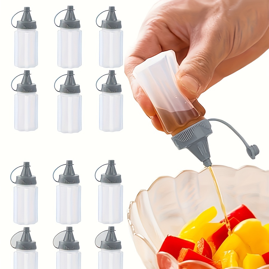 4Pcs Mini Plastic Sauce Squeeze Bottle Jam Extrusion Bottles