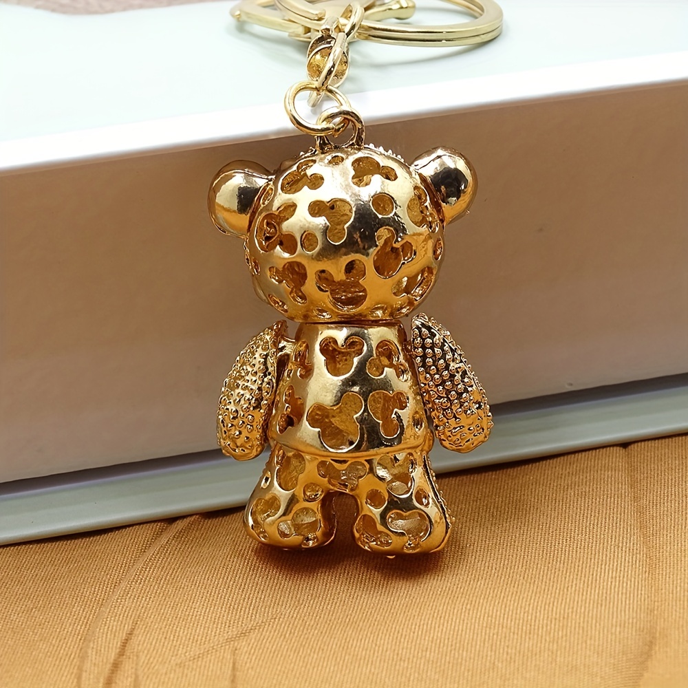 Fancy & Fantasy-llavero con diamantes de imitación Para Mujer, accesorio de  alta calidad con diseño de oso, Animal, correa de cuero, llavero de coche,  colgante Para bolso - AliExpress