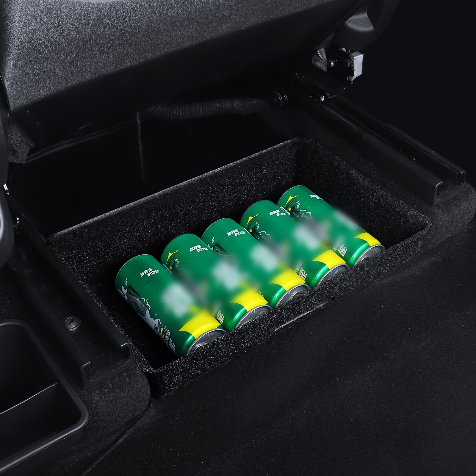 Organisateur de console centrale arrière, boîte de rangement de siège  arrière en ABS floqué et porte-gobelet pour accessoires d'intérieur Model Y  2020-2023 - Temu France
