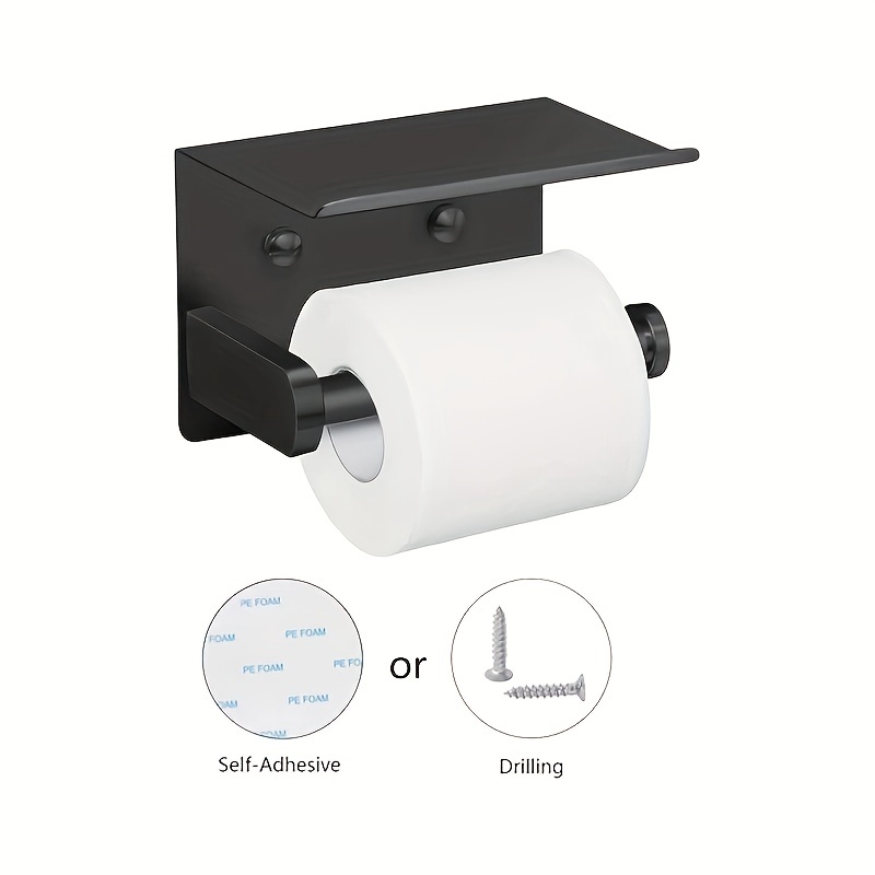  Portarrollos de papel higiénico sin perforaciones, soporte de  papel de instalación para el hogar para inodoro : Herramientas y Mejoras  del Hogar