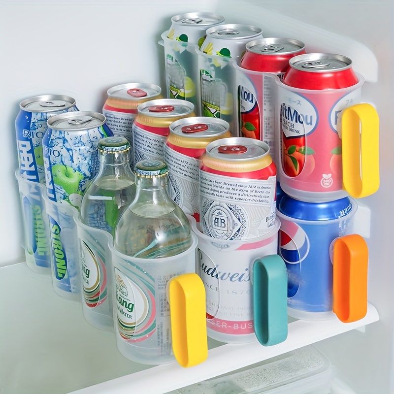 Organizador de latas de soda rodante para refrigerador, dispensador de  latas para cerveza, soda, seltzer, organizador de refrescos para  refrigerador