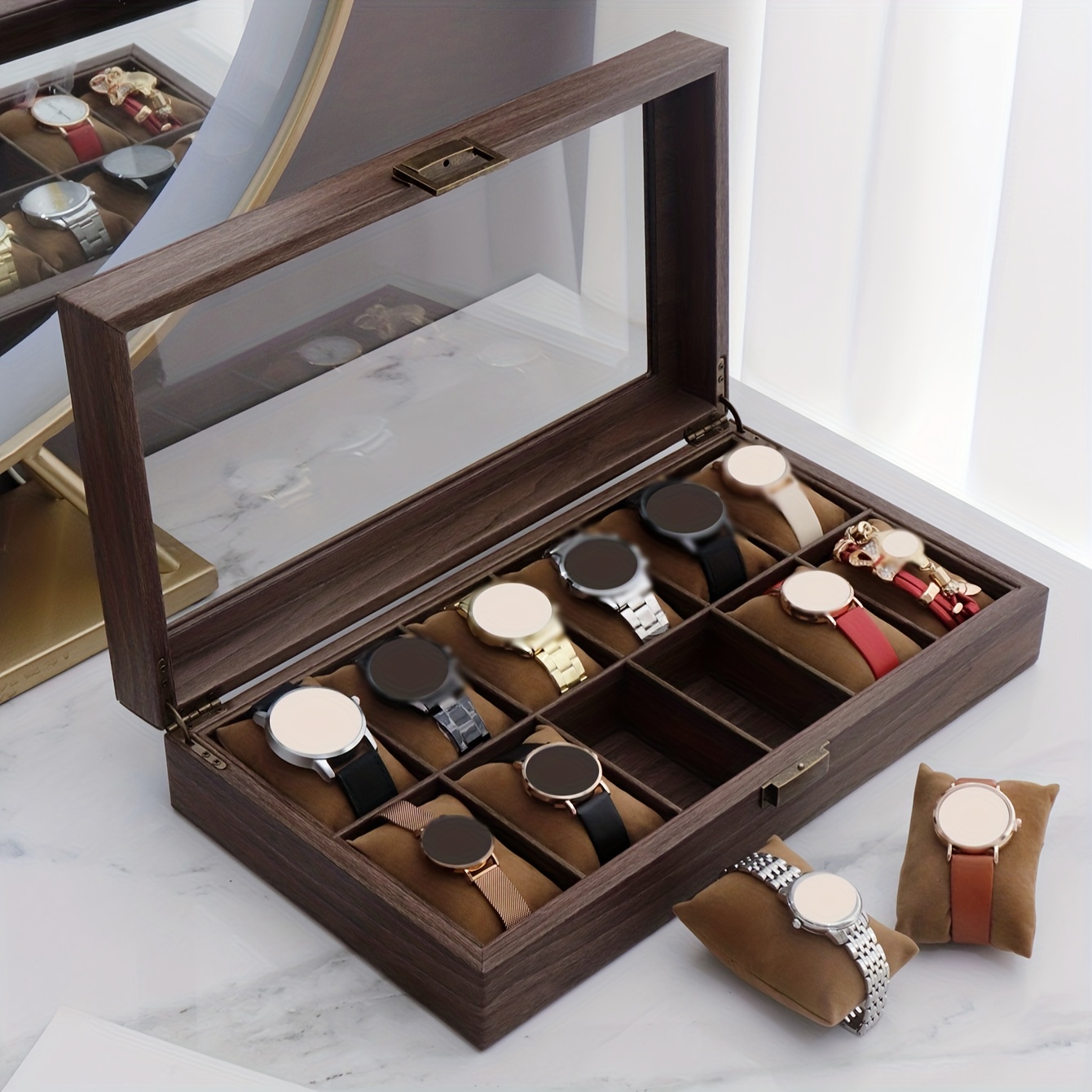 Wrist watch clearance storage box