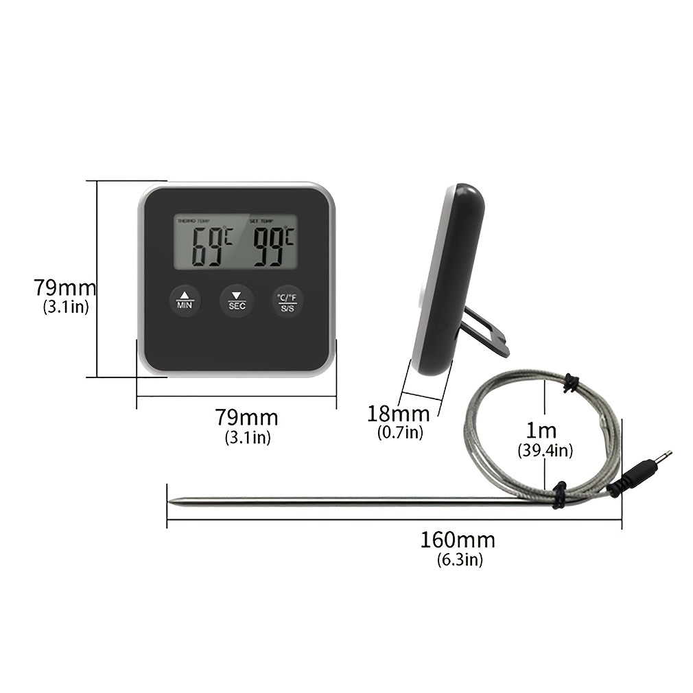 Digital Food Thermometer, Electronic Digital Lcd Food Thermometer