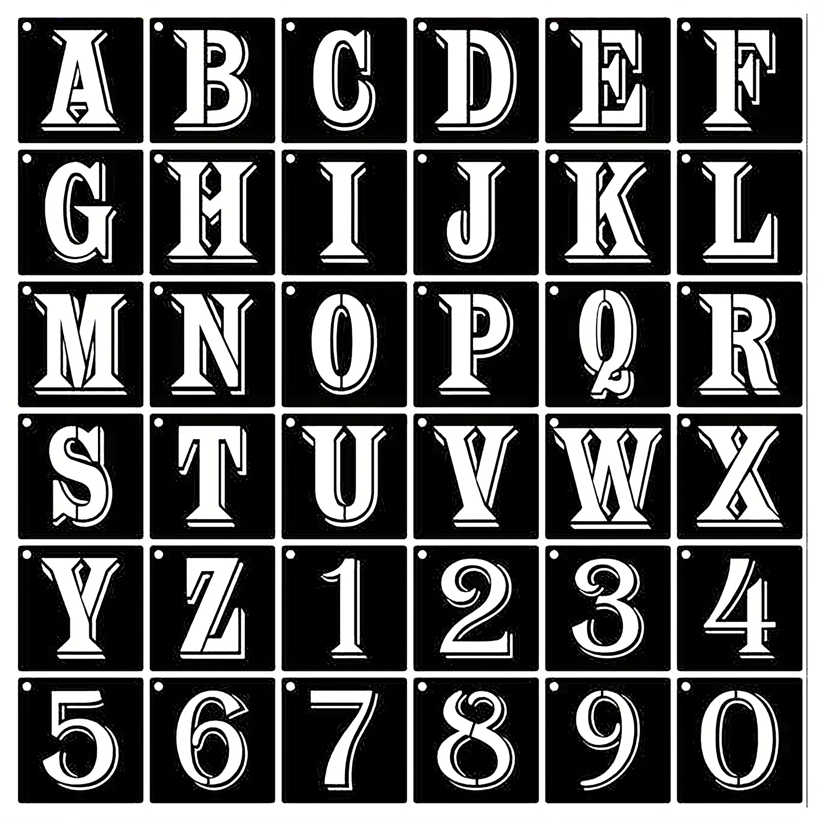 64 Pieces Alphabet Stencils Letters and Numbers Stencils Small Skinny  Letters Template Lettering Alphabet Stencil for Journaling Craft Letters  DIY Art