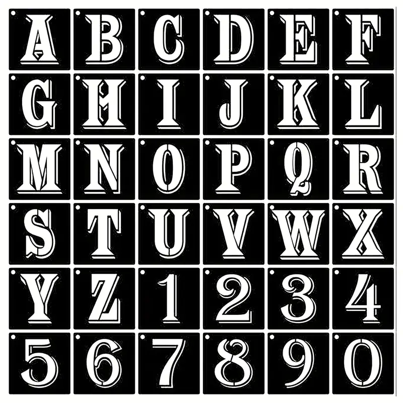 Letter Stencils Number Stencils Alphabet Stencils Reusable - Temu
