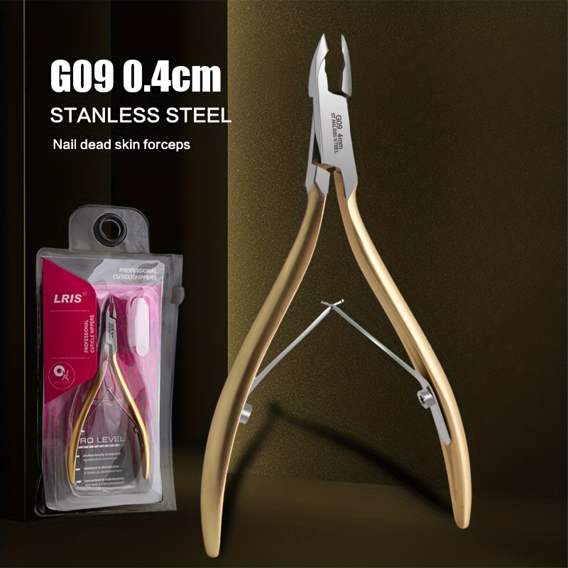 Image of 1pc High-end Golden Japanese-style -grip Nail Clipper For Hands And Feet, Made Of 3cr13 Steel, Suitable For Home Use And Portable G09 Cuticle
