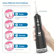 Electric Water Flossers For Teeth, Whitening Dental Oral Irrigator, Rechargeable Cordless Waterproof Whitening Teeth Brush Kit At Home And Travel details 3