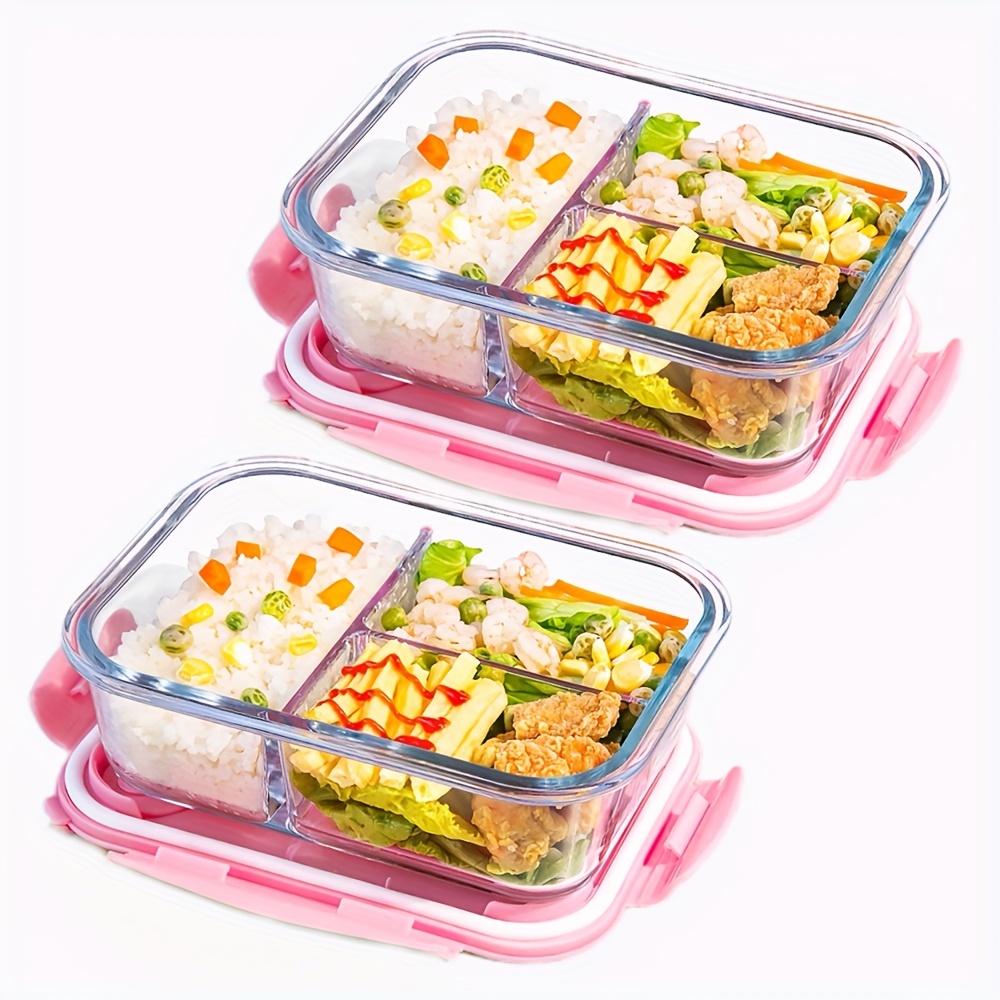Japanese Style Bento Containers Lunch Box Glass Meal Containers