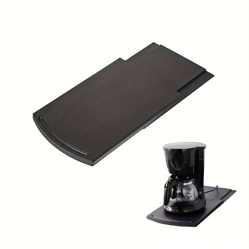 Kitchen Caddy Sliding Coffee Tray Mat, Under Cabinet Appliance Coffee Maker  Toaster Countertop Storage Moving Slider - 12 ABS Base Sliding Shelf 