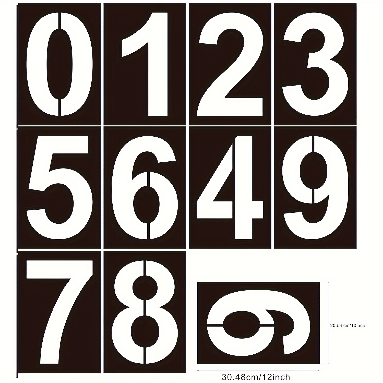 Numbers Stencils Kit For Address Painting All Numbers 0 9 ( - Temu