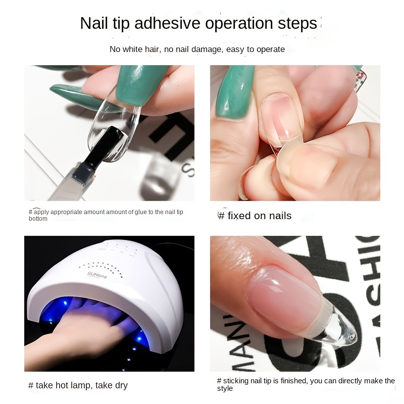 Uv Adhesive Gel Glue For False Nails And Nail Art Manicure - Temu