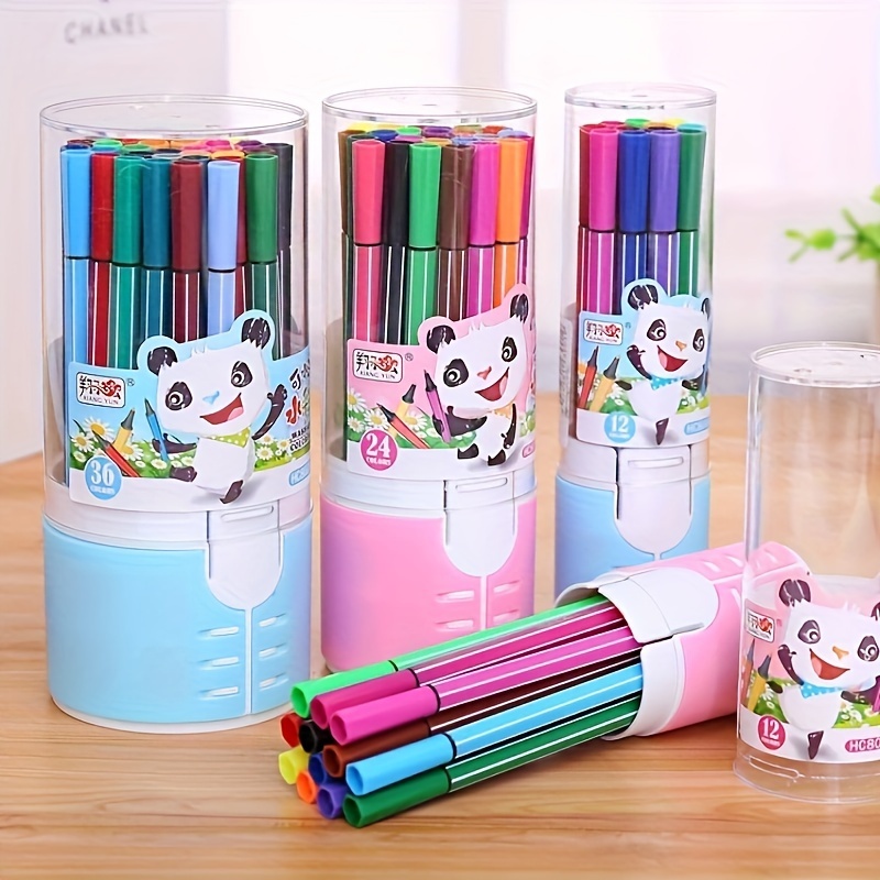 Water Color Pen 12 18 24 36 Colors Of Barrel For Kids And - Temu