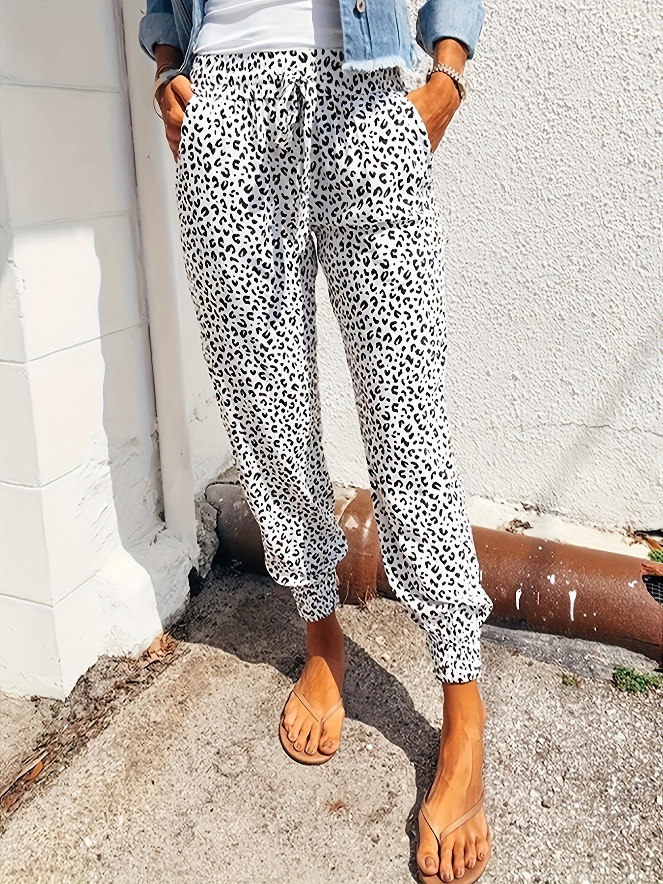 Leopard Print Pants - Temu