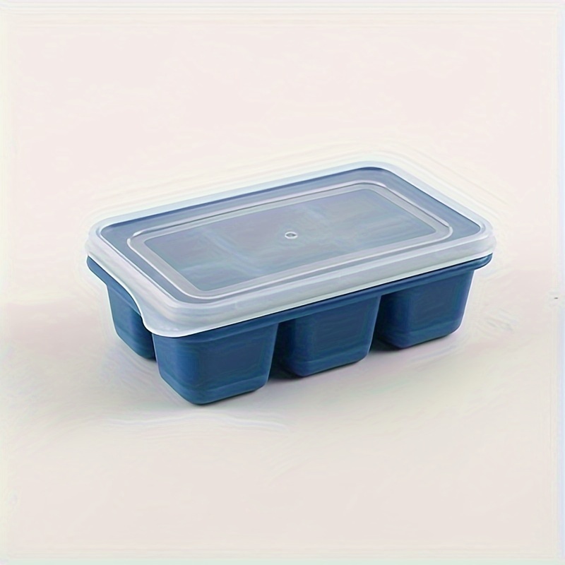 Food Grade Silicone Ice Cube Mold With Removable Lid 6 bar - Temu