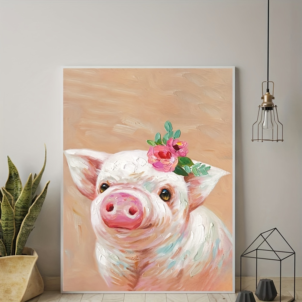 Pig Canvas Wall Art Temu